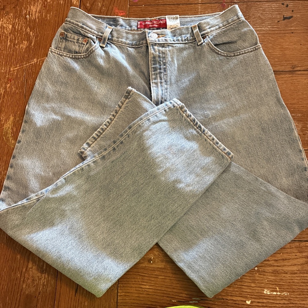 Levi's 550 Vintage Women's Jeans Size 16MisM Relaxed Fit Tapered Leg Blue Denim